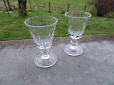 2 verres en cristal à pans