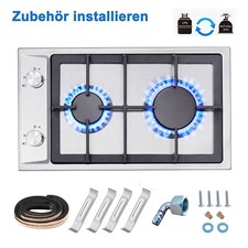  2 feux gaz inox cuisine cuisinière à gaz encastrable gaz naturel propane NG/LPG