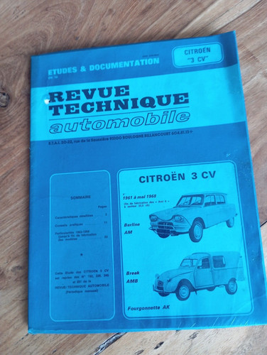 Revue technique citroen cv - technique,