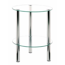 Table d'Appoint Ronde Design "Eliot" 47cm Transparent