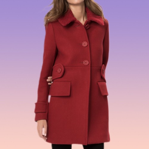 Manteau rouge maje - manteau,