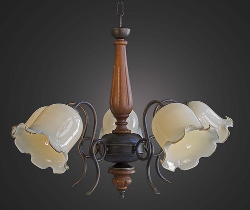 Lustre classique fer forgé - lustre, et