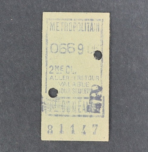 Ancien ticket paris métro - ancien,