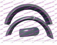 JEU DE GARDE-BOUE AVANT ET ARRIÈRE EN ACIER BRUT NORTON ES2/COMPATIBLE POUR