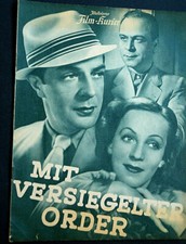 BFK 2724 Film Illustré Kuriers Avec Commande Scellée Victor De Kowa