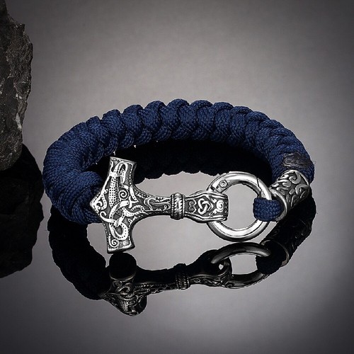Bracelet paracorde bleu et - paracorde,