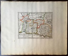 RARE CARTE "ROME ST-PIERRE SABINS ORVIETO" ITALIE ATLAS BRIET COULEURS BE 1653