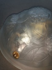 ANCIEN PLAFONNIER VASQUE ART DECO **SIGNÉ ARTISTAR** MODELE HORTENSIA TBE A VOIR