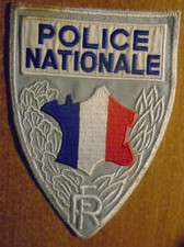 INSIGNE TISSU OBSOLÈTE - POLICE NATIONALE - CARTE DE FRANCE - 100mm x 145 mm