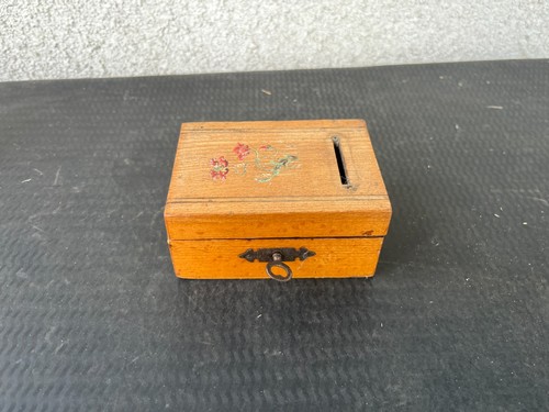 Tirelire ancienne bois decor