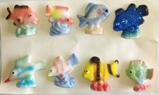 serie de 8 feves les poissons 2002