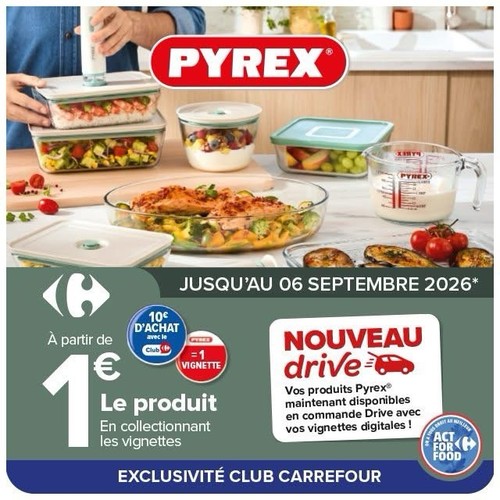 100 vignettes carrefour pyrex - carrefour,