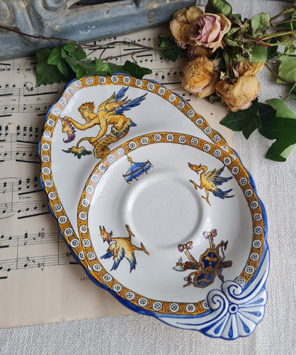 Ancienne sous tasse gien - sous,