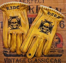 Svarog Moto Motard Cuir Véritable Gants / Shanks Pour Chopper Harley Bobber