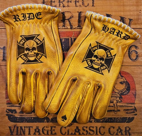 Gants biker cuir - gants, de