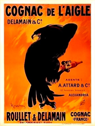 Vintage cognac aigle - cognac, l'aigle