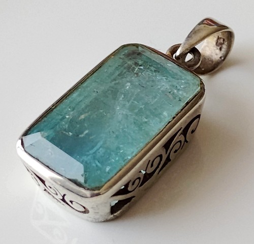 Pendentif aigue marine - en, aigue-marine