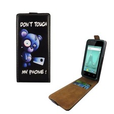 Wiko Sunny 2 Housse Étui Téléphone Protection Sac Flip Coque Noir