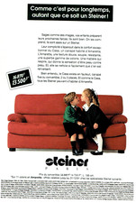 publicité Advertising 0623  1991   Steiner   canapé comme c'est pour longtemps..