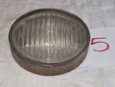 Lentille Fresnel Verre Projecteur Lampe SNCF Gremer Ou Autre Entourage Cuivre