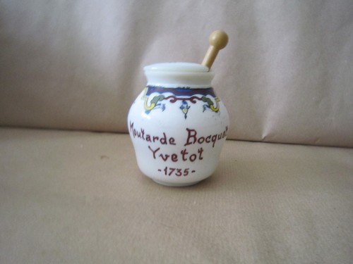 Pot moutarde verre opalin - pot,