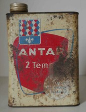 Bidon vide « Huile Antar 2 temps » pour graissage par mélange à l'essence