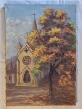 Tableau impressionniste XXéme signé Suzane Huile sur toile 45cm x 32cm.