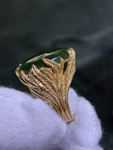 14k solide jaune vert - or, jade