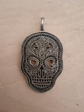 Pendentif Tête De Mort Argent 925