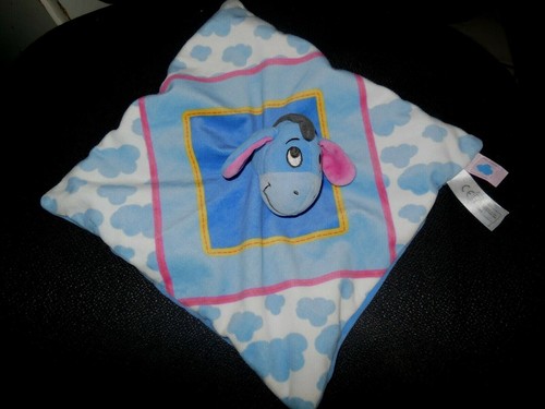 Doudou plat bourriquet bleu - bourriquet,