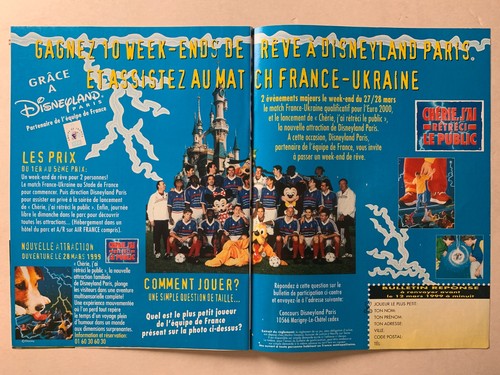 Publicite 1999 disneyland - 1999,