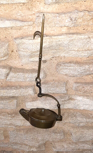Lampe huile bronze - lampe, en