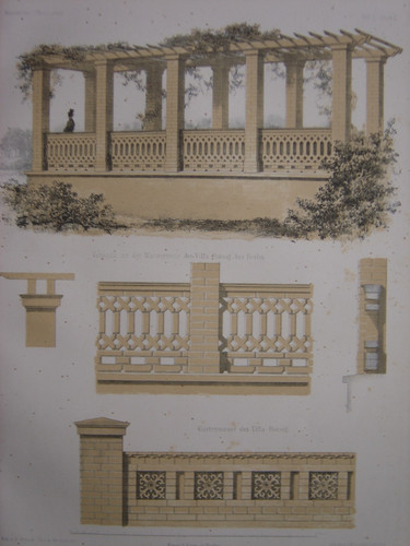Lithographie véranda villa - lithographie,