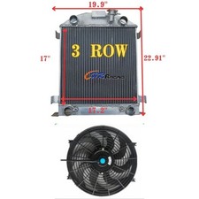 3 ROW Aluminum Radiator+FAN