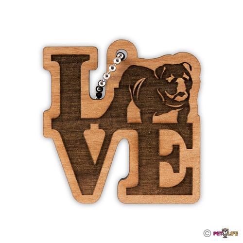 Love english bulldog keychain - english,
