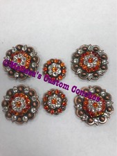 Western Saddle Set Of Conchos With Screws Bling