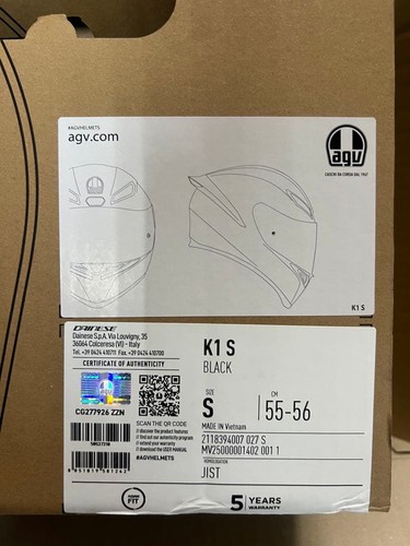 Agv k1s helmet black size - k1s,