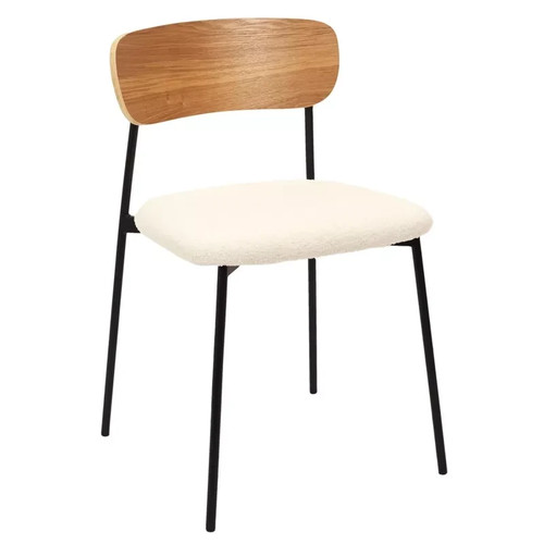 Chaise tissu bouclette - tissu,