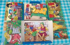 puzzle cube heros holz bilderwurfel  6 thèmes (contes)blanche neige etc..disney