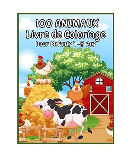100 animaux livre coloriage - livre,