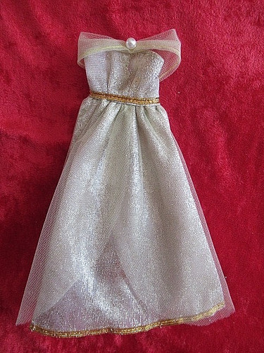 Barbie robe bustier or - bustier,