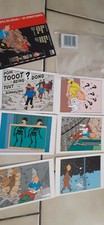 lot de cartes postales non circulé tintin en pochette + 1 neufv
