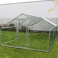 Enclos extérieur Volière Poulailler Petite cage pour animaux L2xL3xH2m Auvent