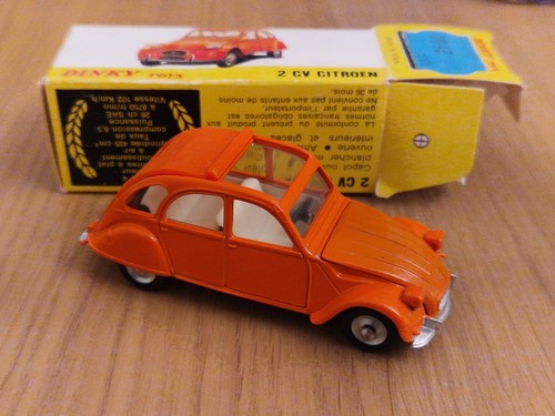 Dinky toys citroën 2cv orange - dinky,