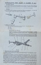 TRACT INSTRUCTION UTILISATION PM STEN RÉSISTANCE RÉSISTANT SOE FFI WWII WW2