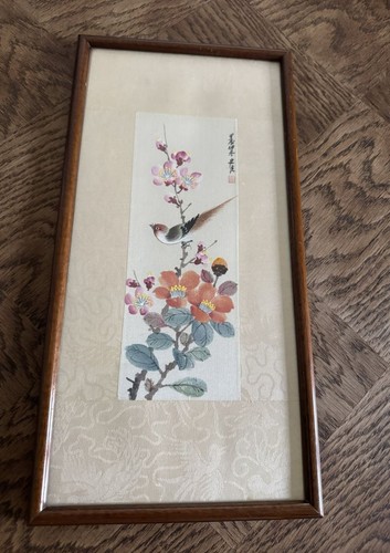 Tableau asiatique sur soie - asiatique,
