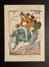 Affichette, Moto ancienne, Encart Publicitaire:automoto