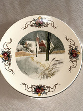 ASSIETTE  LENTILLE  SARREGUEMINES  DÉCOR OBERNAI  U&C