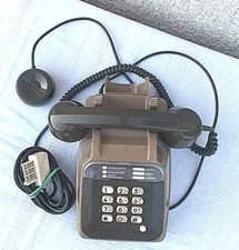  ANCIEN TÉLÉPHONE BICOLORE À CLAVIER  -THOMSON CSF- PTT 1985  SO.CO.TEL S 63 -  