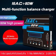 Chargeur digital rapide 80W pour AC LCD RC LiPo LiFe NiCD Battery